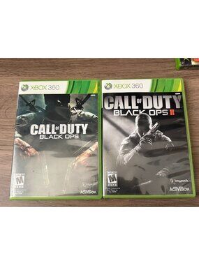 Xbox 360 2 Game Lot Bundle Call of Duty Black Ops 1 & Black Ops II 2
